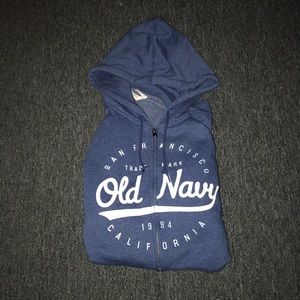 New Old Navy Zipper Hooded Sweatshirt